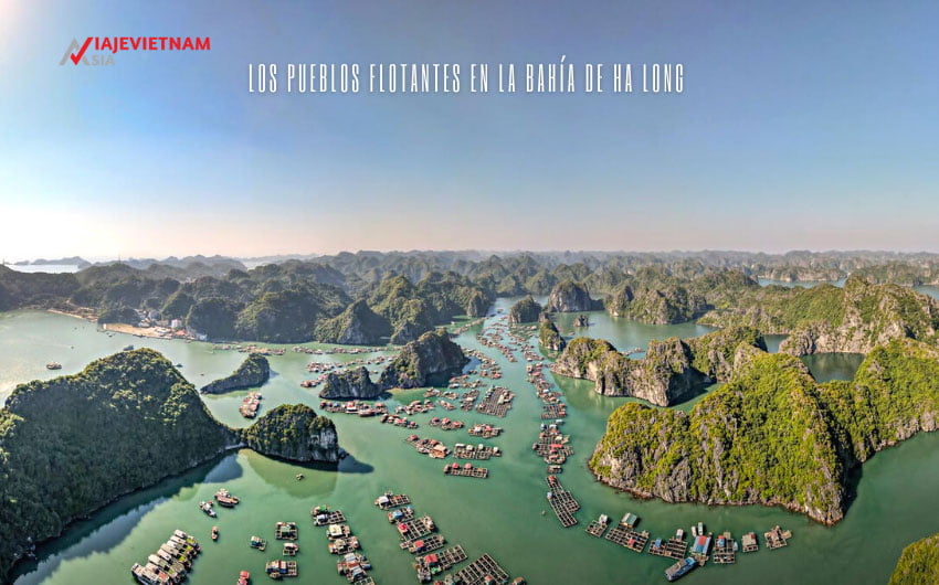 Los pueblos flotantes en la bahía de Ha Long 